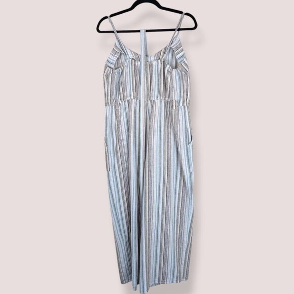 Universal Thread Linen Blend Striped Jumpsuit - Picture 6 of 8